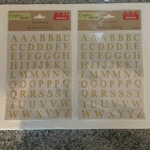 NWOT 4 Packs Alphabet Stickers by Crafters Square Arts & Crafts Selling as A Set